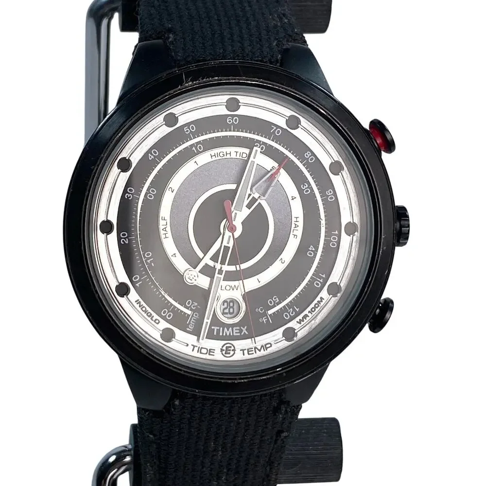 Timex T2N720 Intelligent Quartz Tide Temp Compass Watch Men 45mm Black 100M
